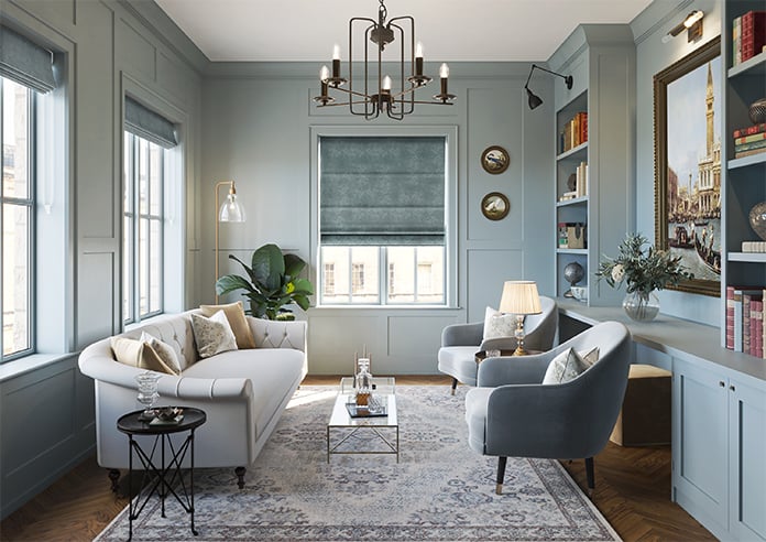 Florence Faux Suede, Mid Grey - Motorised Roman Blind - Image 8